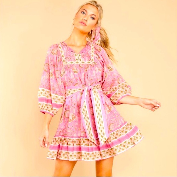 🆕 Cleobella Magdalena Wildflower Certified Organic Cotton Mini Dress - Picture 5 of 16